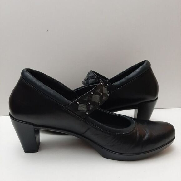 NAOT Almond Toe Classic Mary-Jane Pumps Genuine Leather Black Sz 11 - Picture 10 of 15